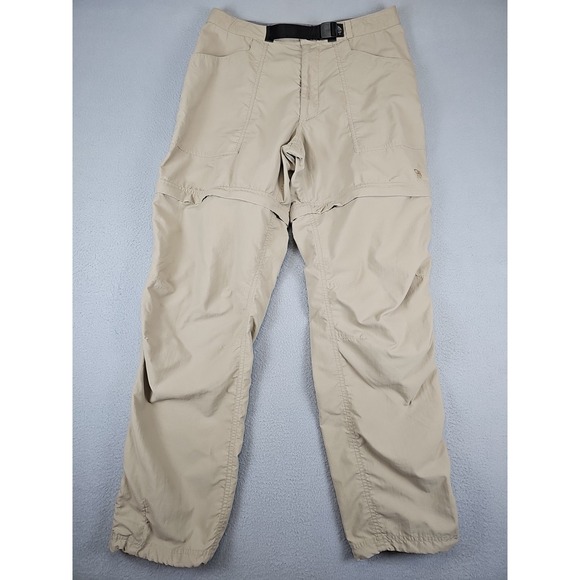 Mountain Hardware Women's Size 14 Nylon Convertible Hiking Tan Pants Outdoor - Picture 1 of 12